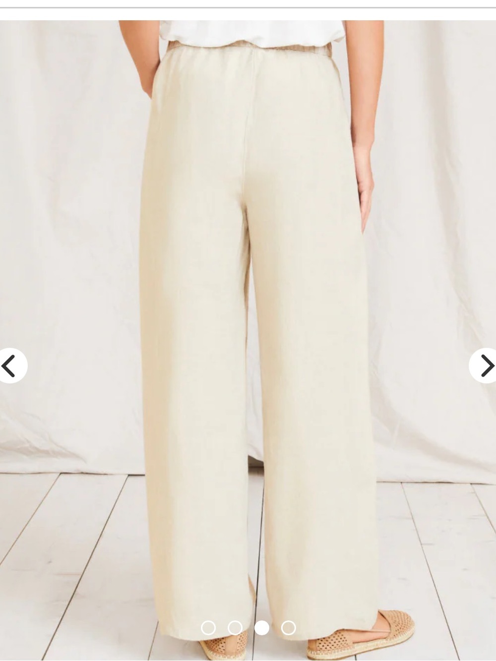 EILEEN FISHER Organic-Linen Wide-Leg Ankle Pants - Picture 2 of 6